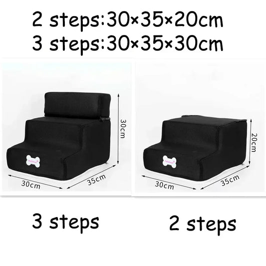 Hign-concerned Dog Stairs 3 Step Ramp Anti Slip Removable