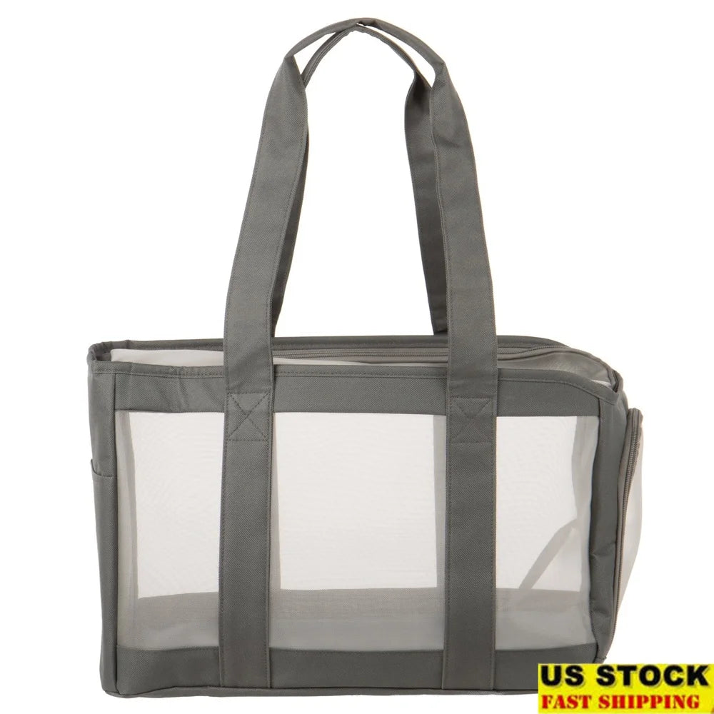 DUTRIEUX Durable Mesh Soft Sided Pet Tote Carrier Cats
