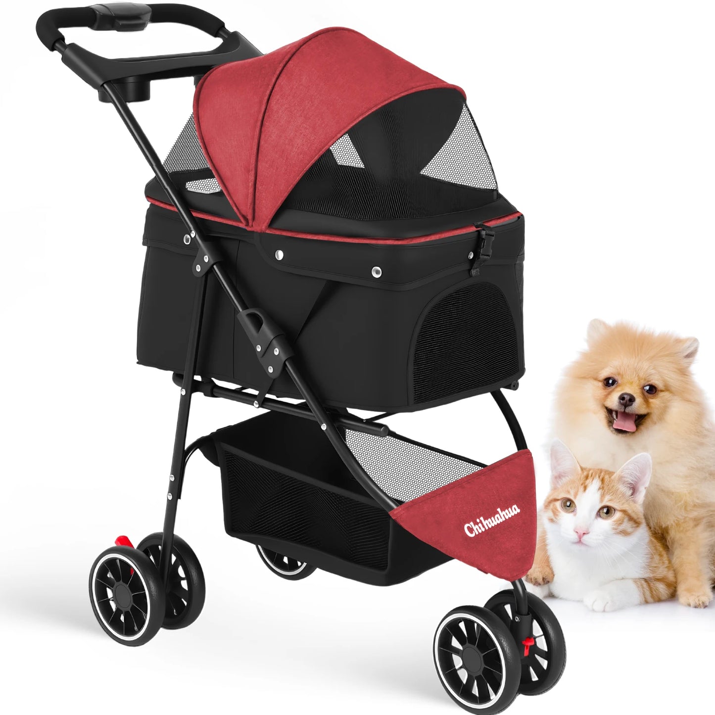 CHIHUAHUA Portable Foldable Pet Stroller for Small Dogs and Cats