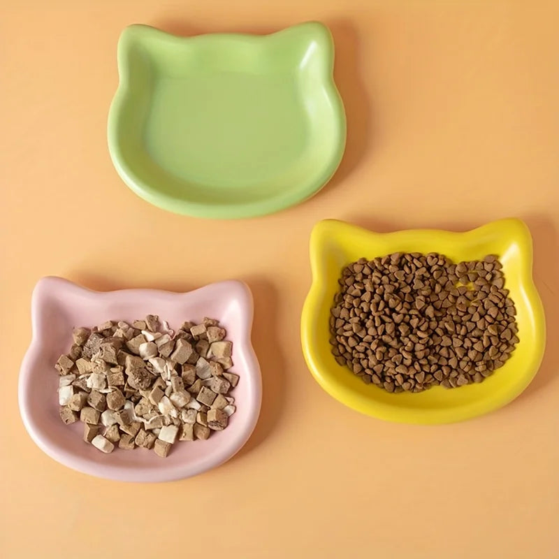 Pet Bowl For Dwarf Cats Premium Plastic Dish Feeding Station