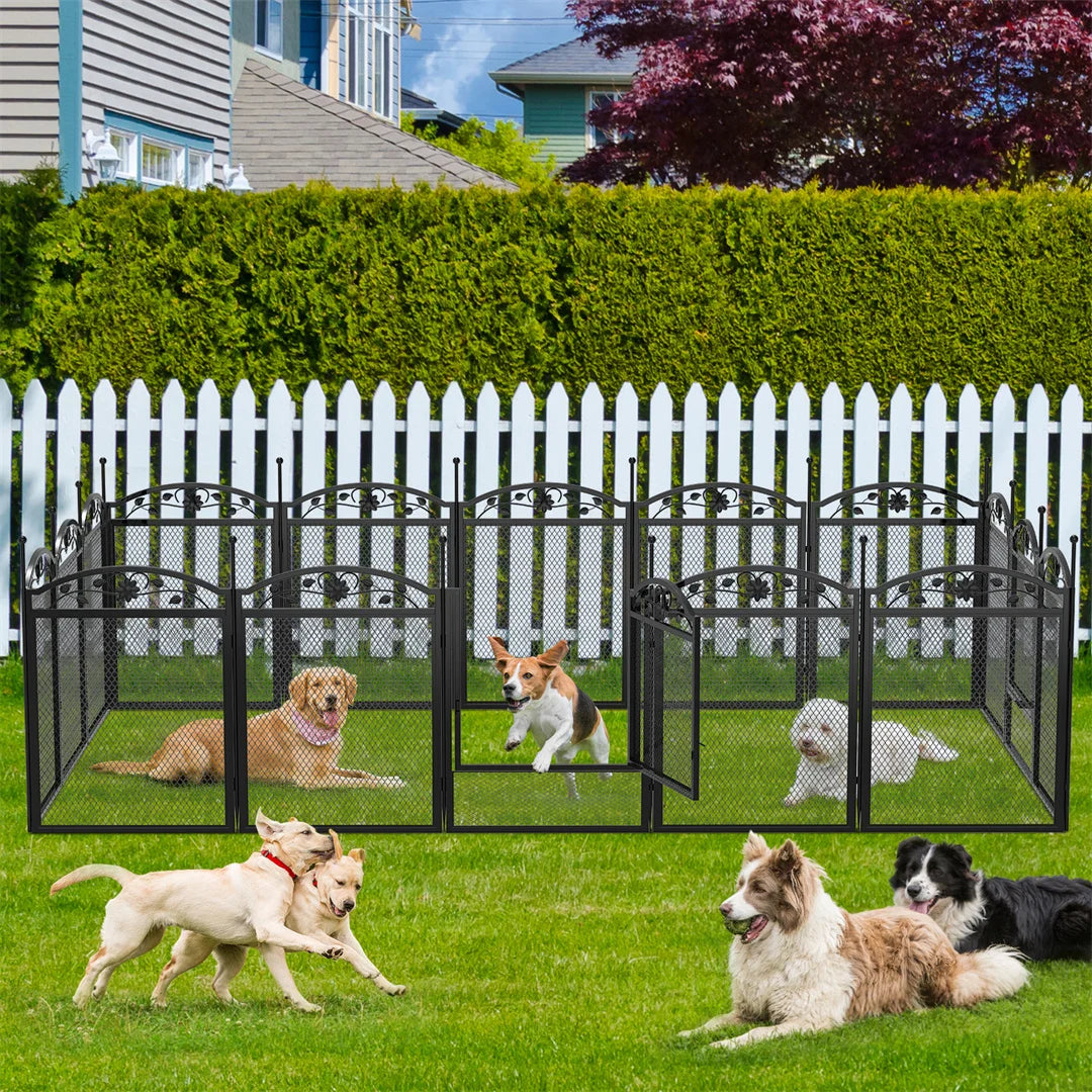 BINGOPAWHign-concerned Heavy Duty Dog Playpen For Indoor Outdoor Training