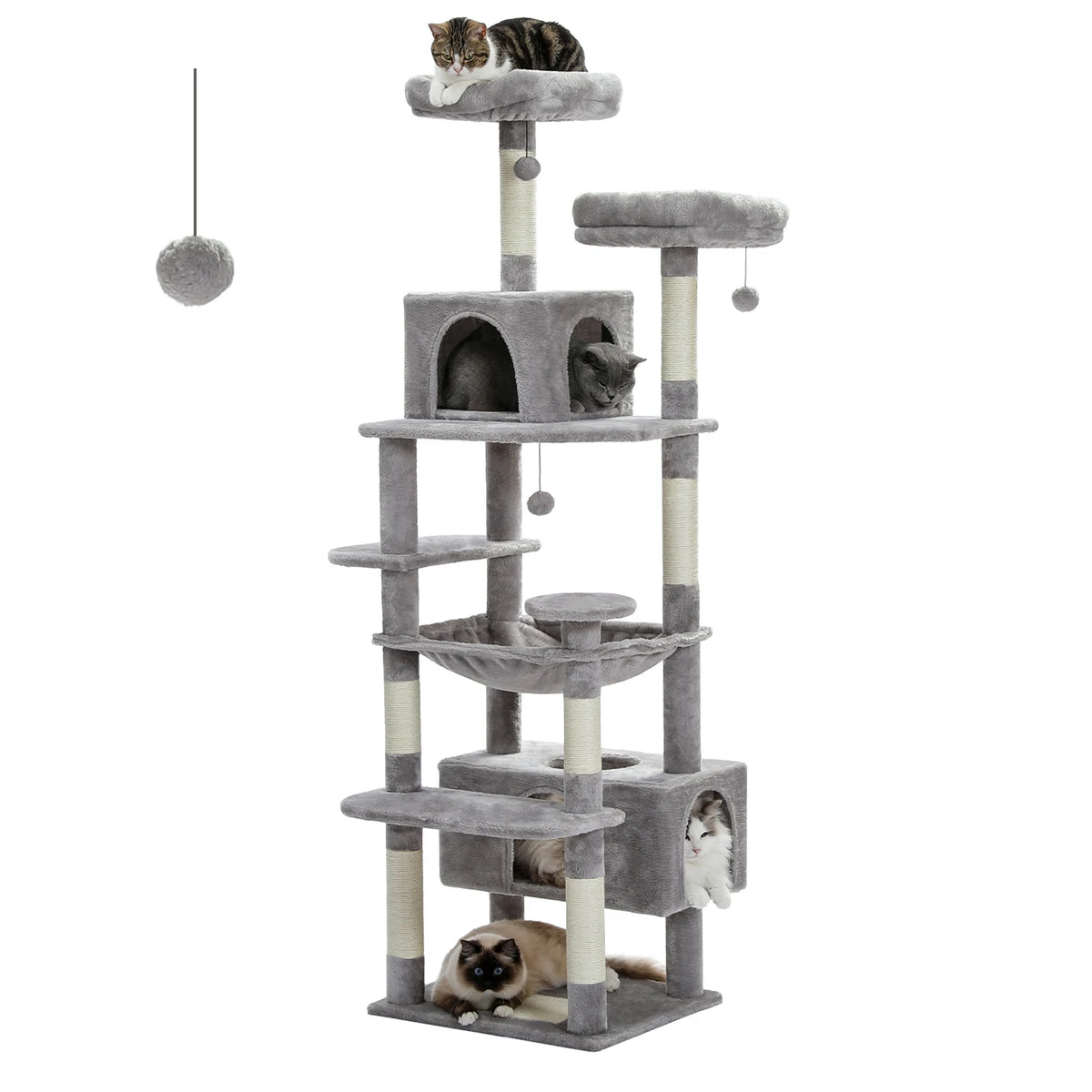 PAWZ Road Premium Multi Tier Cat Tree Tower With Hammock