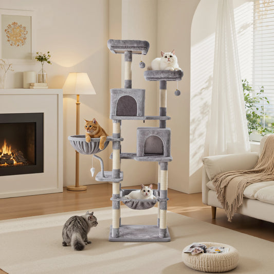 JHK Multi Level Cat Tree Tower With Sisal Scratching Posts