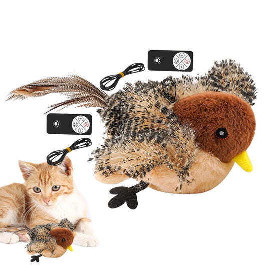 Remote Control Chirping Bird Toy for Kitten and Cat