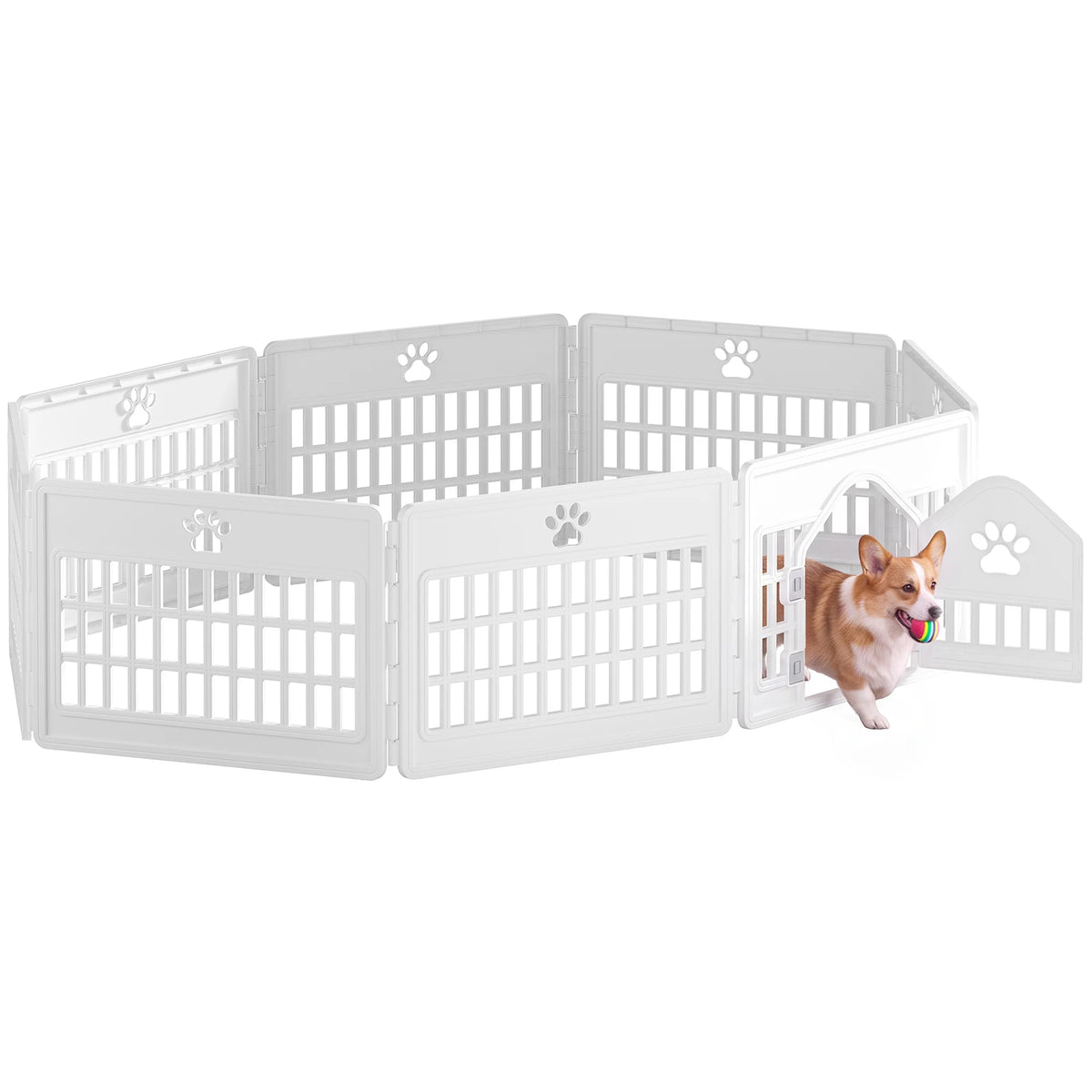 MCQ Expandable Plastic Dog Playpen For Indoor Outdoor Use