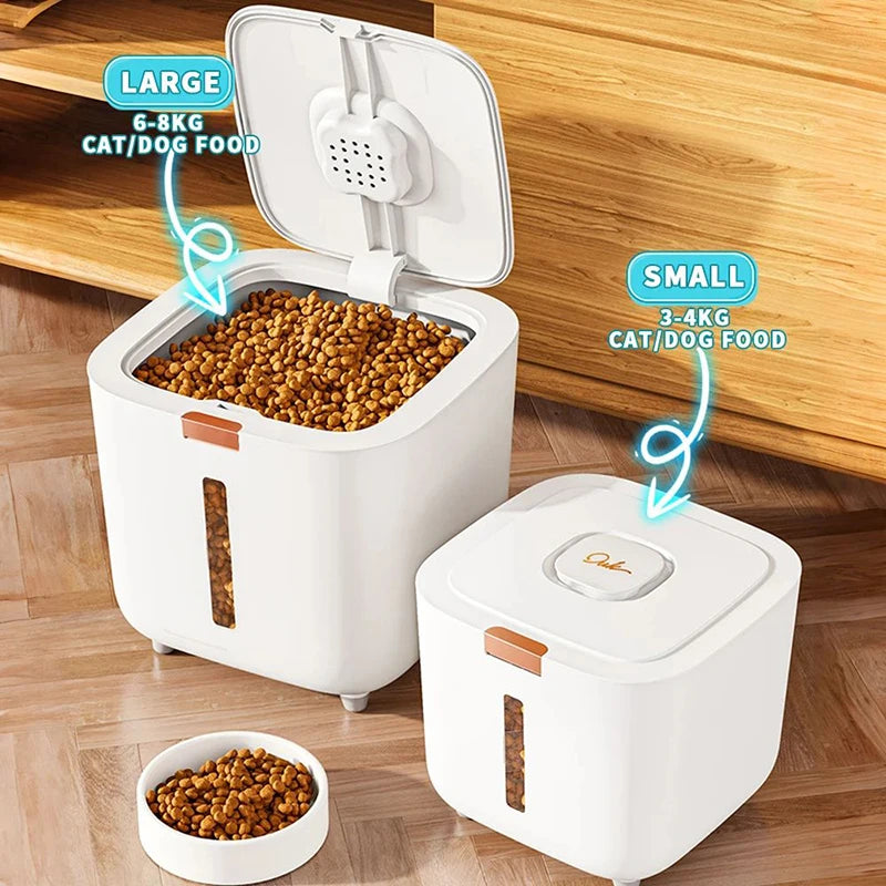 Copper Pet Food Storage Barrel Large Capacity Moisture Proof