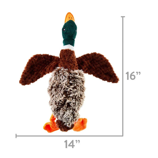 Plush Duck Dog Toy With Honking Squeaker For Chewing Play