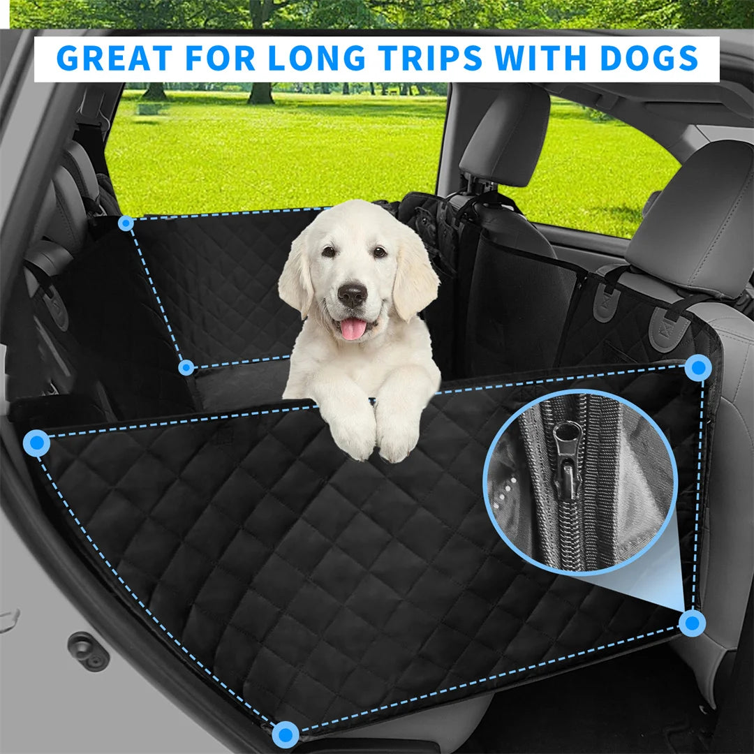 BINGOPAW Waterproof Dog Car Seat Cover With Back Seat Extender And Hammock