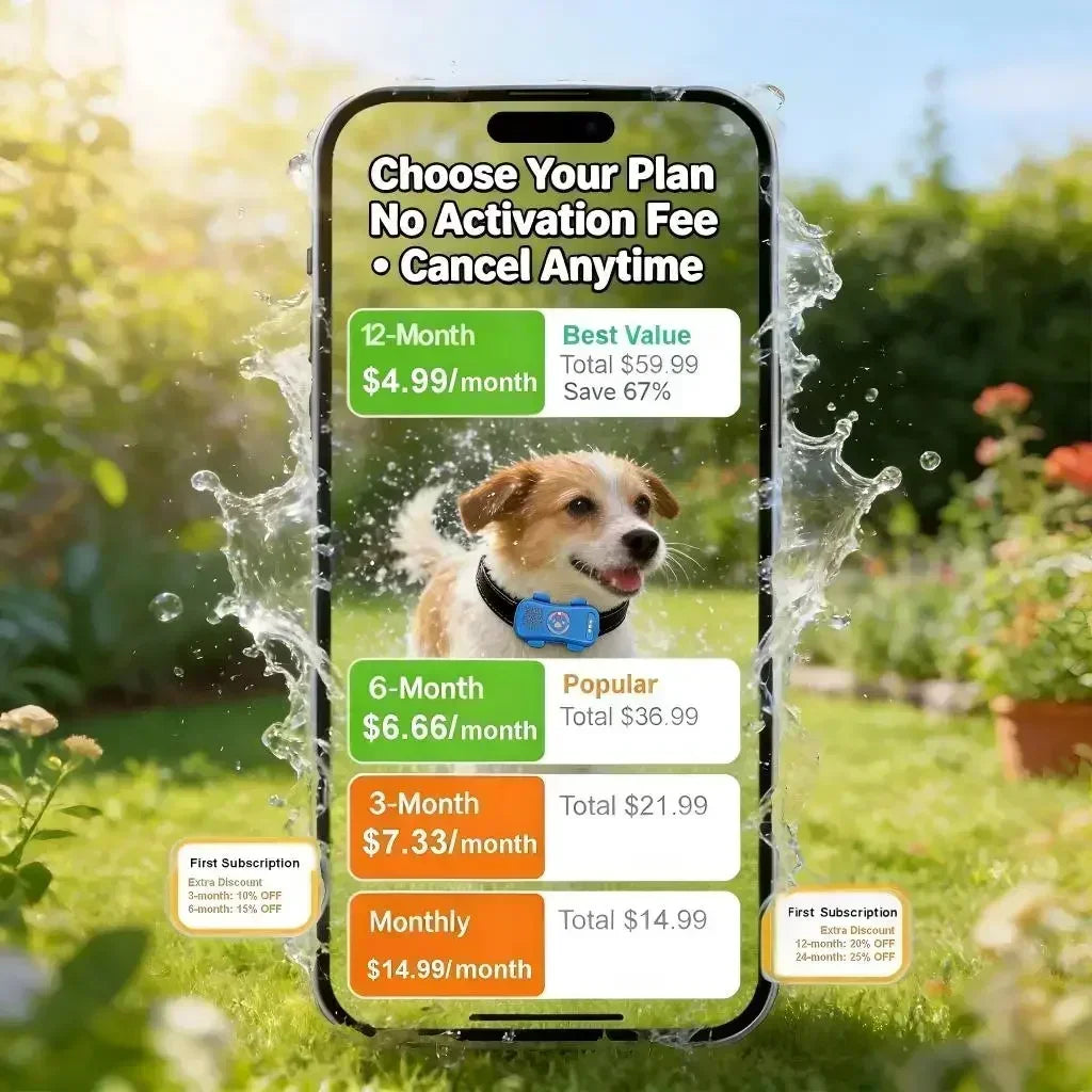 WANWAYTECH 4G GPS Pet Tracker Dogs Cats Real-Time Tracking Waterproof