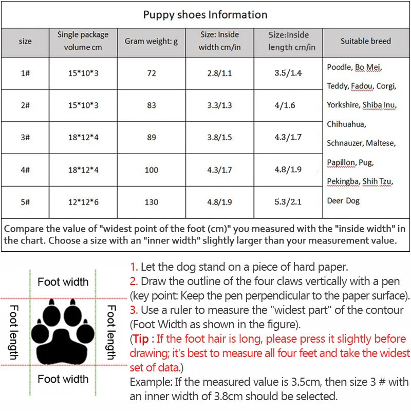 Non-Slip Plush Dog Shoes for Small to Medium Dogs Warmth