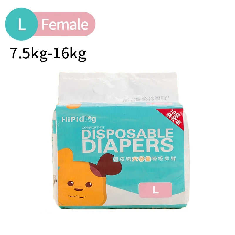 Female Dog Diapers Super Absorbent Leakproof Breathable Nappies