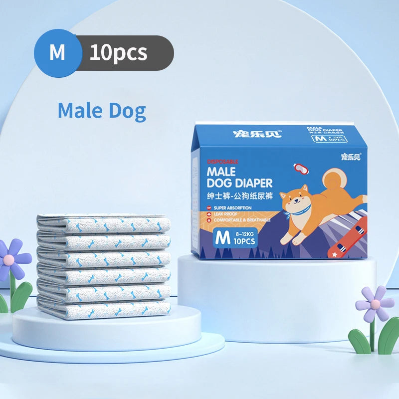Female Dog Diapers Super Absorbent Leakproof Breathable Nappies