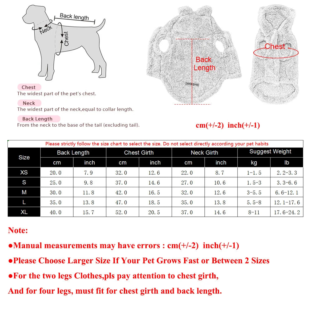 Soft Fleece Pet Hoodie Coat For Dogs And Cats