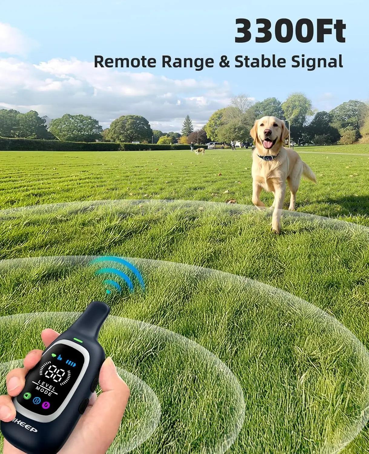 XMSJ 2in1 Dog Shock Bark Collar With Remote Training
