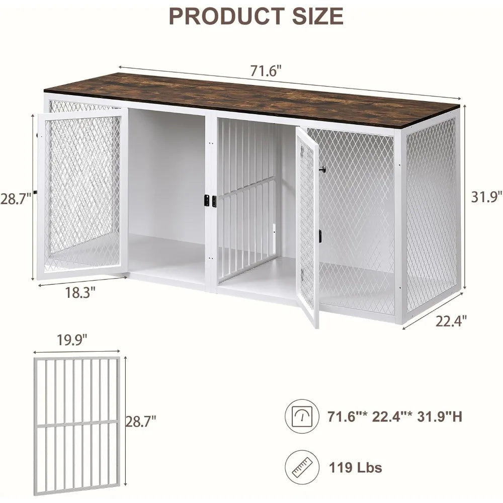 Hign-concerned Dog Kennel Indoor Double Cage for Two Dogs
