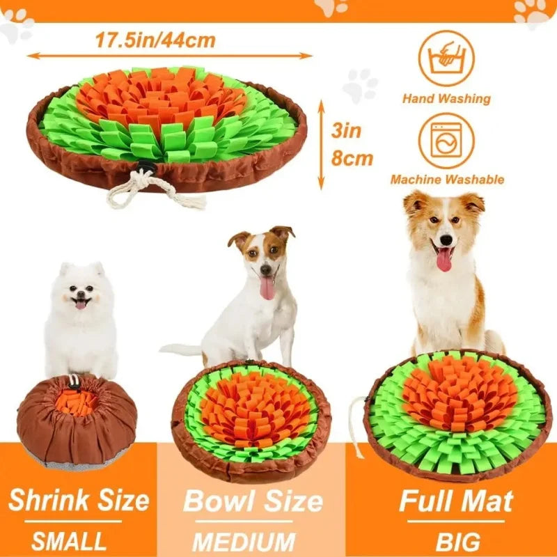Washable Felt Sniffing Pad For Dogs Foldable Slow Feeding Mat
