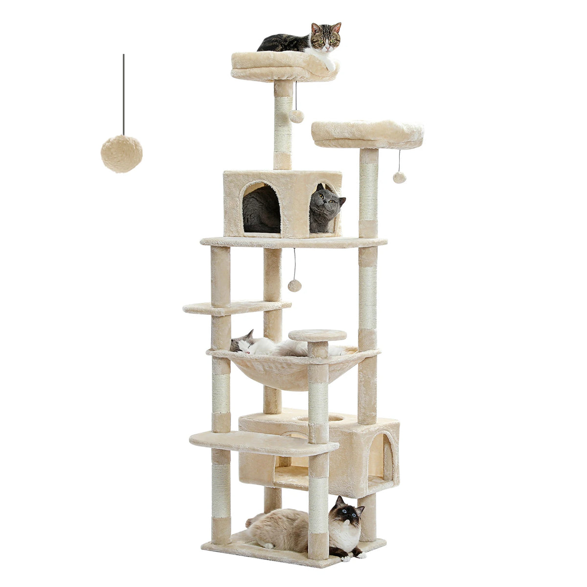 PAWZ Road Premium Multi Tier Cat Tree Tower With Hammock