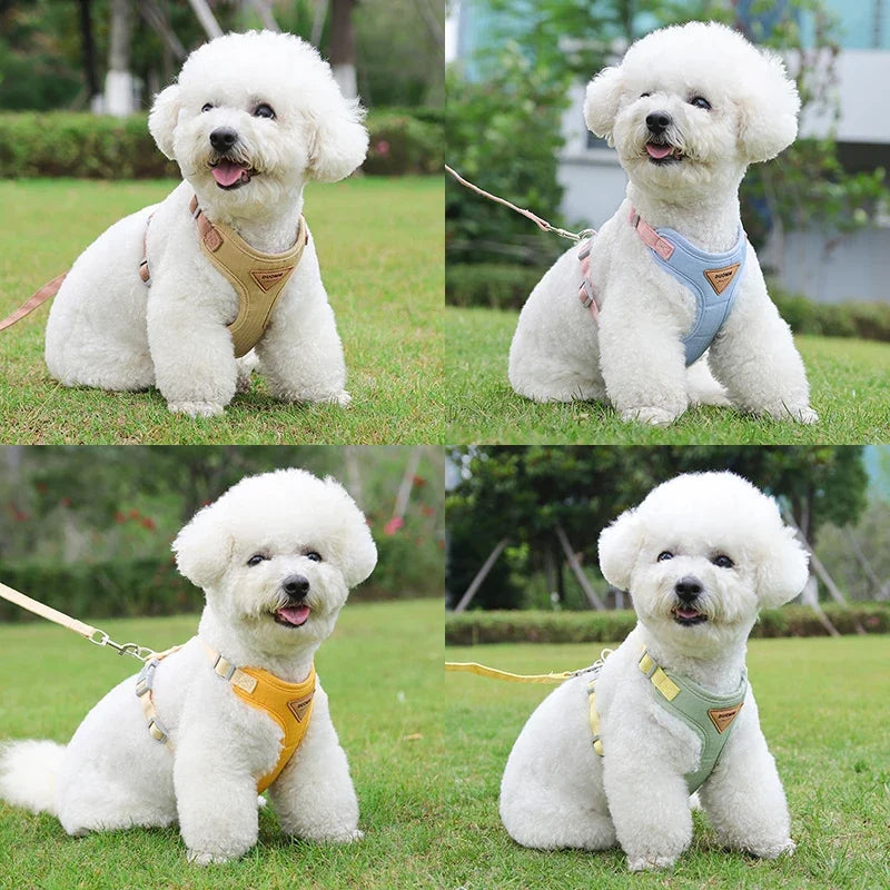 Breathable Puppy Harness and Leash Set for Small Dogs