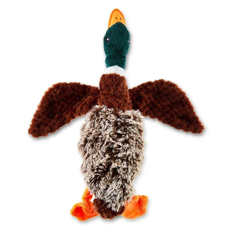 Plush Duck Dog Toy With Honking Squeaker For Chewing Play
