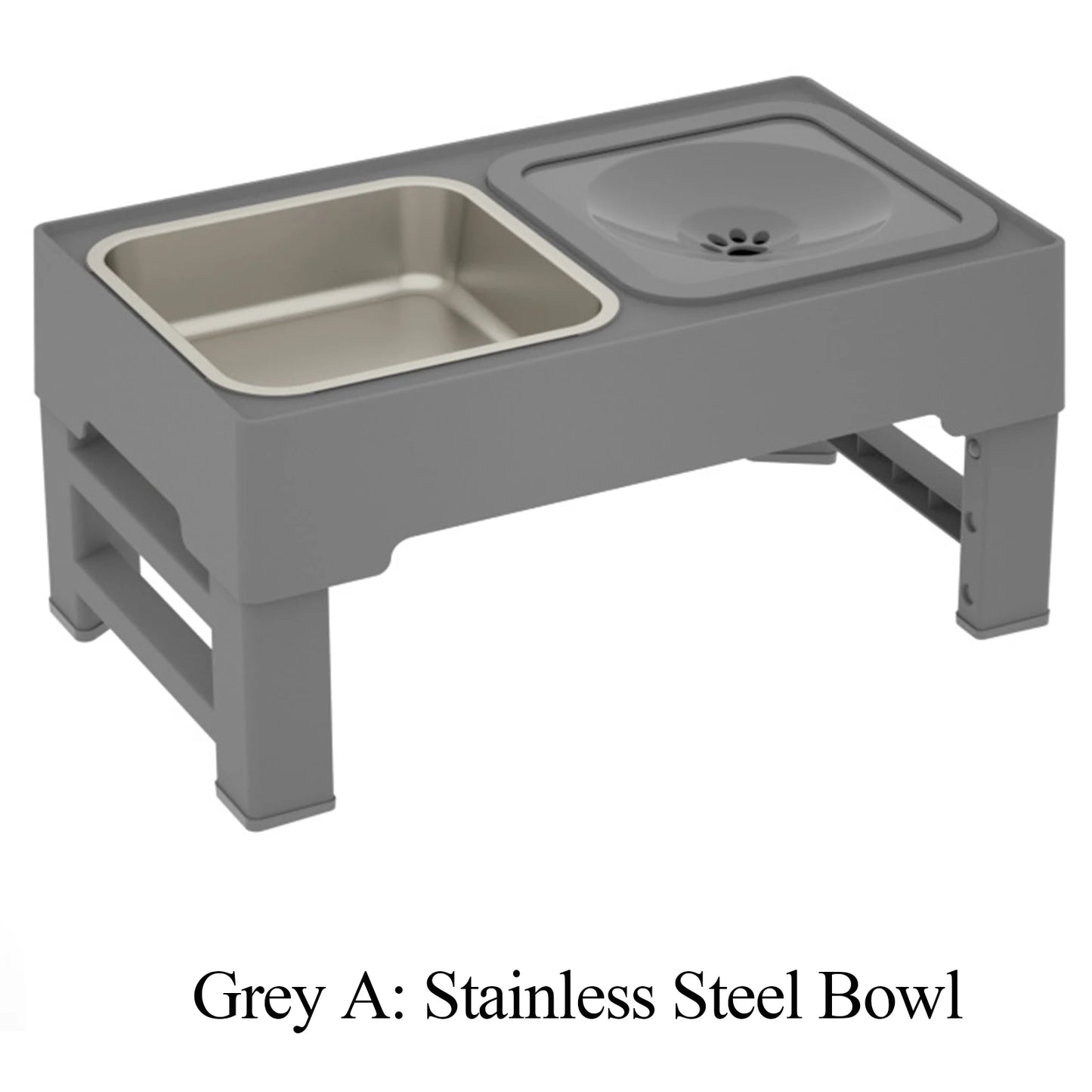 Hign-concerned Adjustable Dog Feeding Station With Bowls