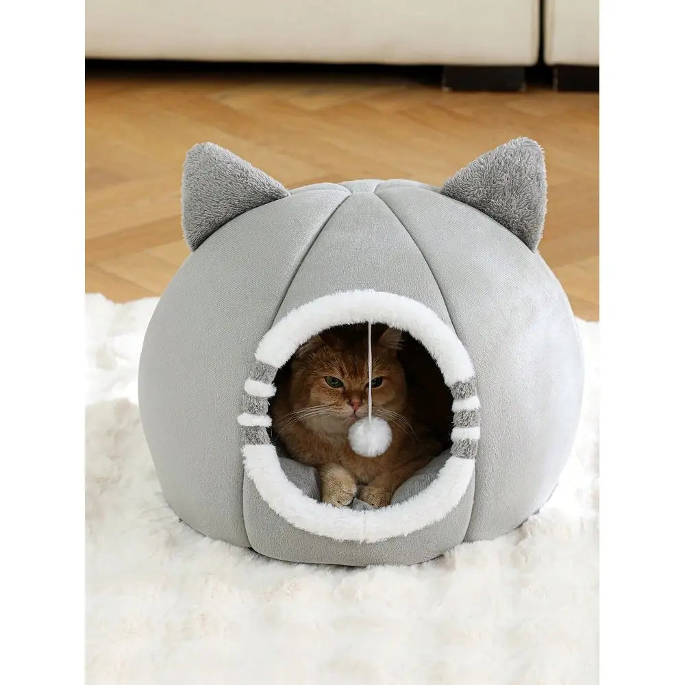 Washable Soft Cat Bed for Indoor Cats and Small Pets