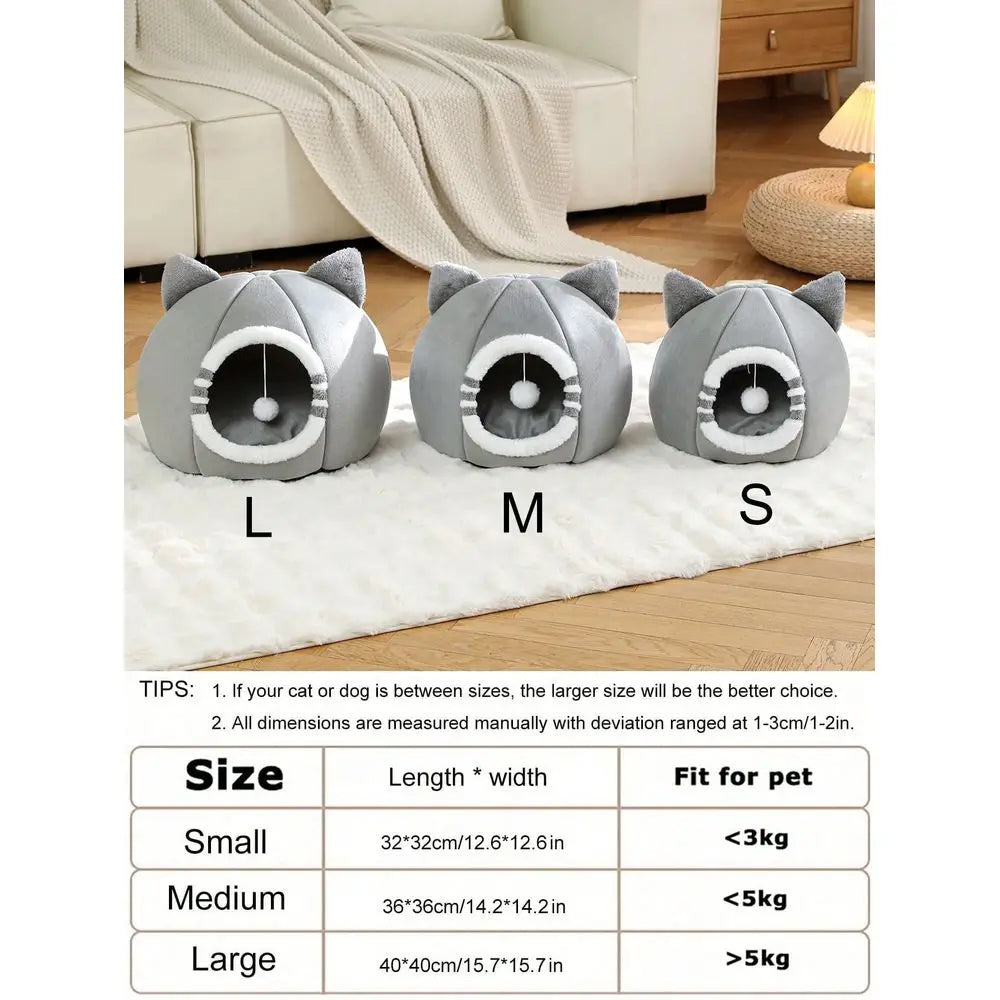 Washable Soft Cat Bed for Indoor Cats and Small Pets