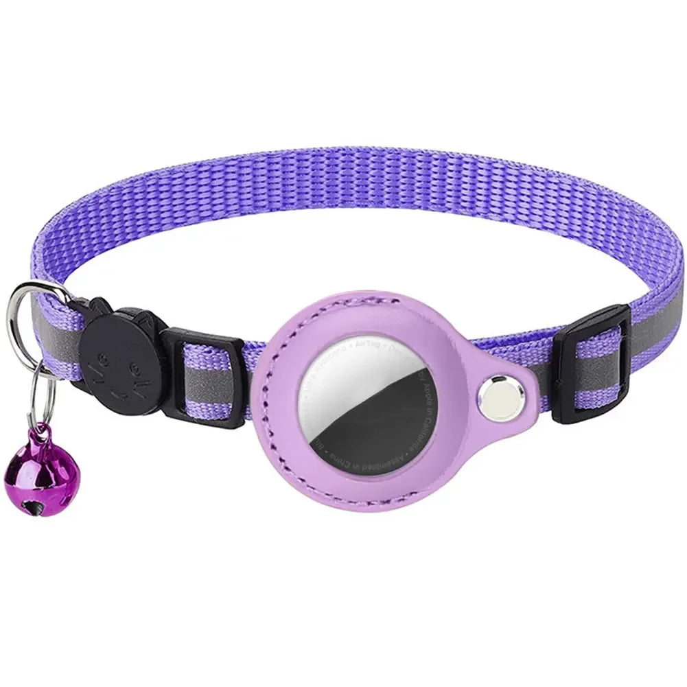 Shunmaii Apple AirTag Reflective Adjustable Cat Collar for Kitten Safety
