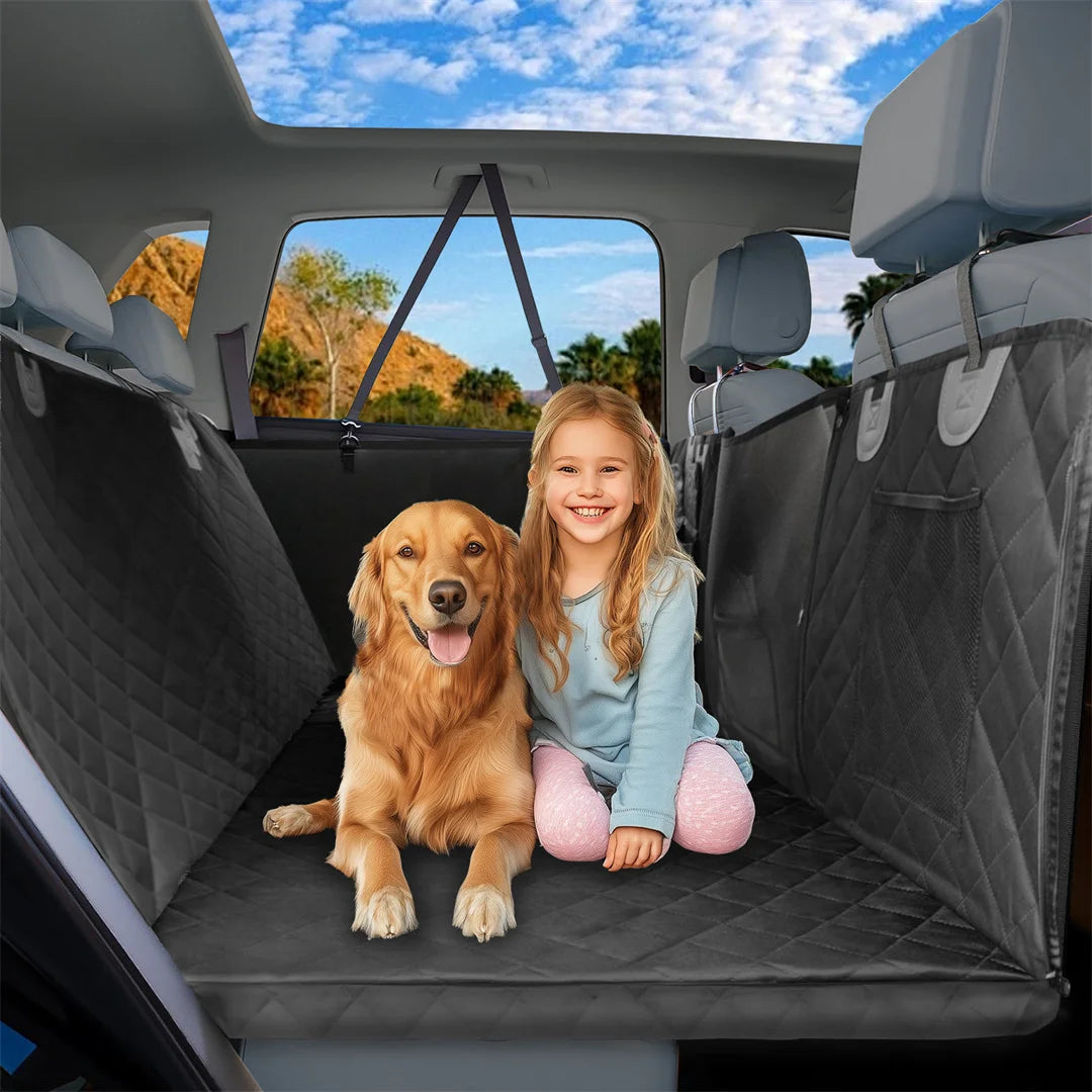 BINGOPAW Waterproof Dog Car Seat Cover With Back Seat Extender And Hammock