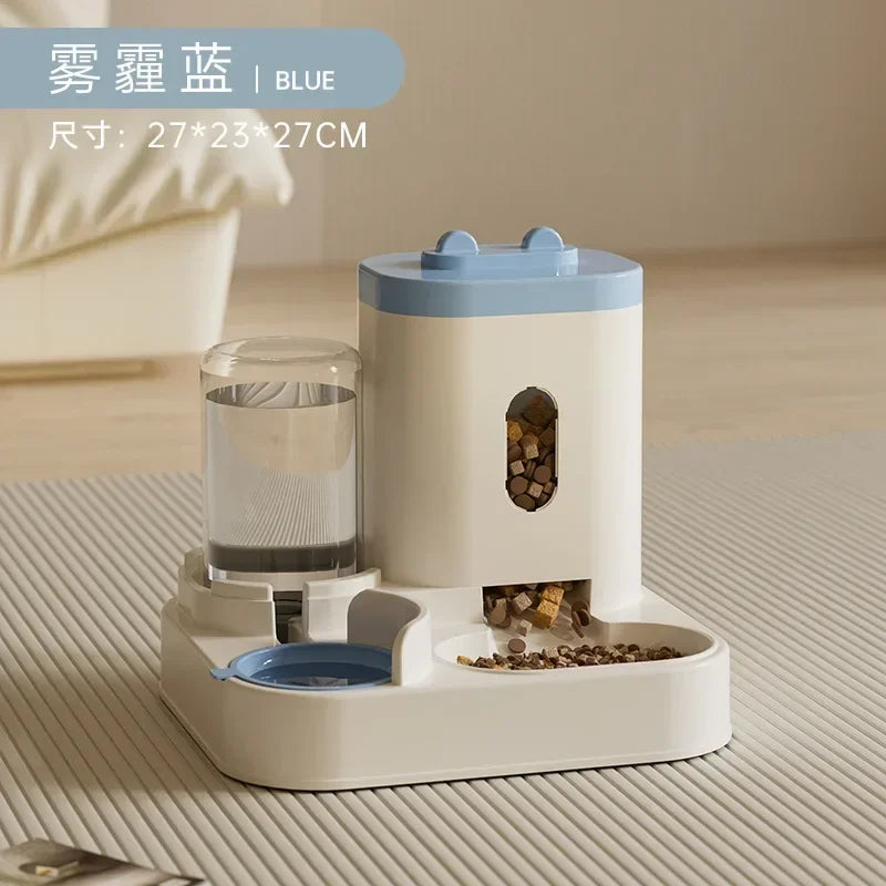 Automatic Pet Feeder and Water Fountain for Dogs and Cats