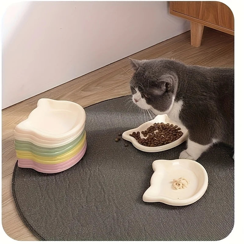 Cat Food Dish Premium Durable Plastic Pet Bowl For Cats