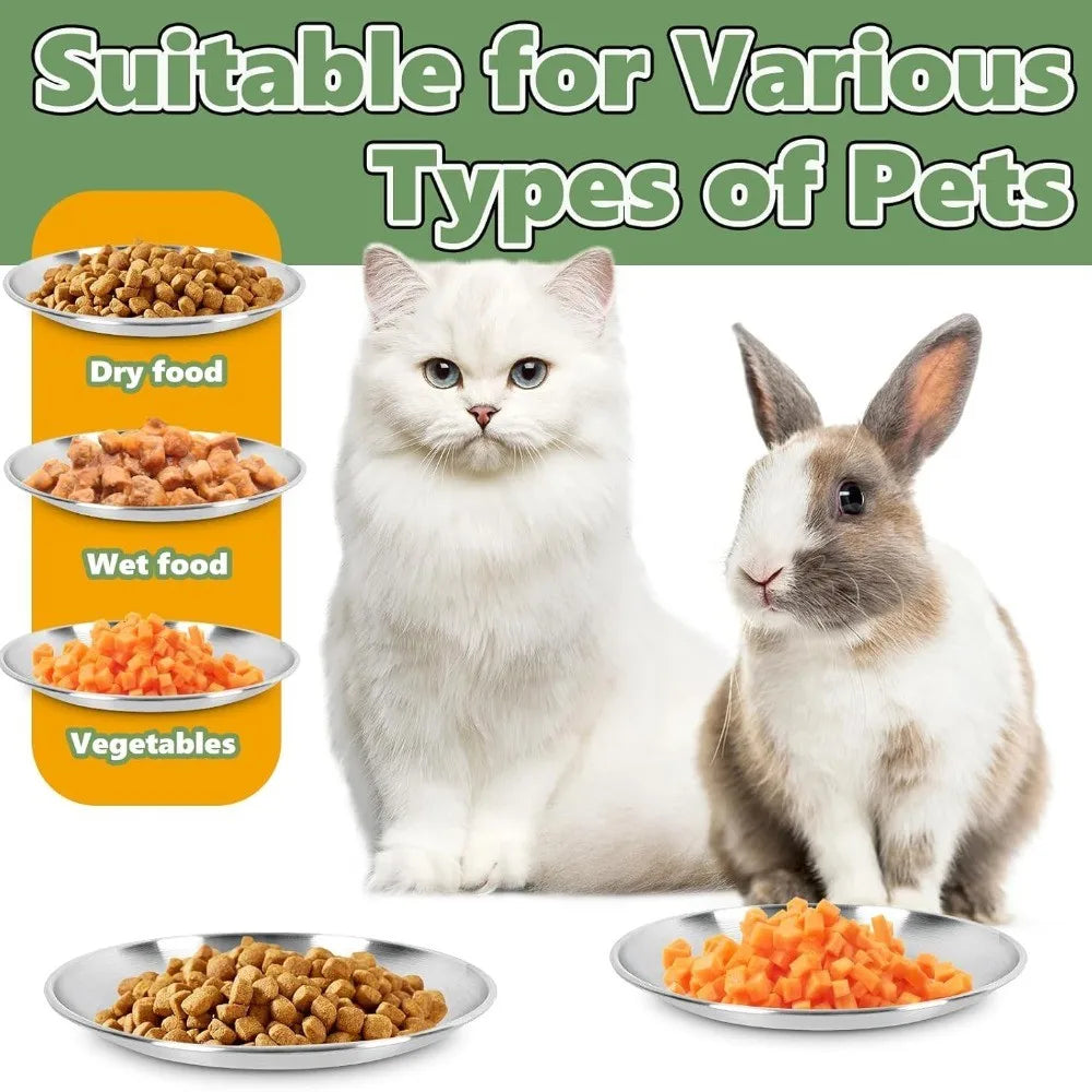 Whisker Friendly Stainless Steel Cat Bowls with Non Slip Base
