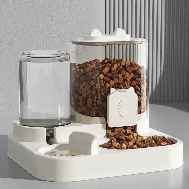 Automatic Pet Feeder and Water Fountain for Dogs and Cats