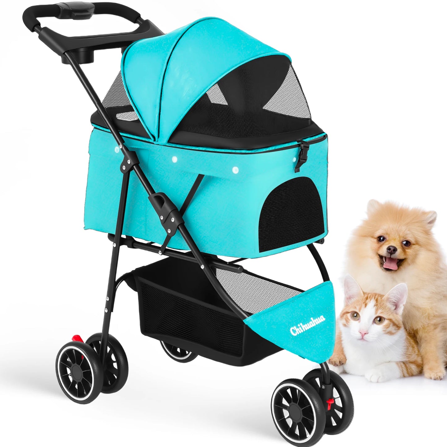 CHIHUAHUA Portable Foldable Pet Stroller for Small Dogs and Cats