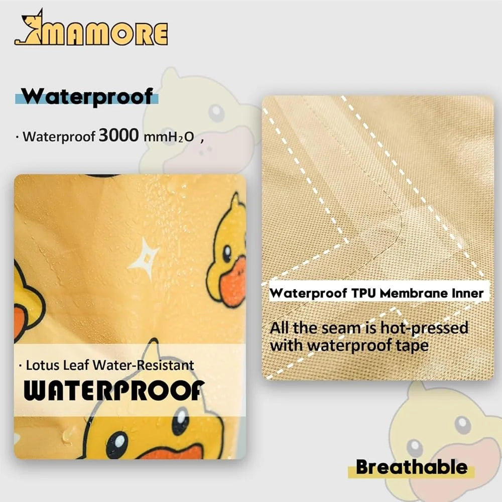 Waterproof Dog Raincoat Poncho with Hood Reflective Adjustable Small Medium Large Dogs Packable Windproof Breathable