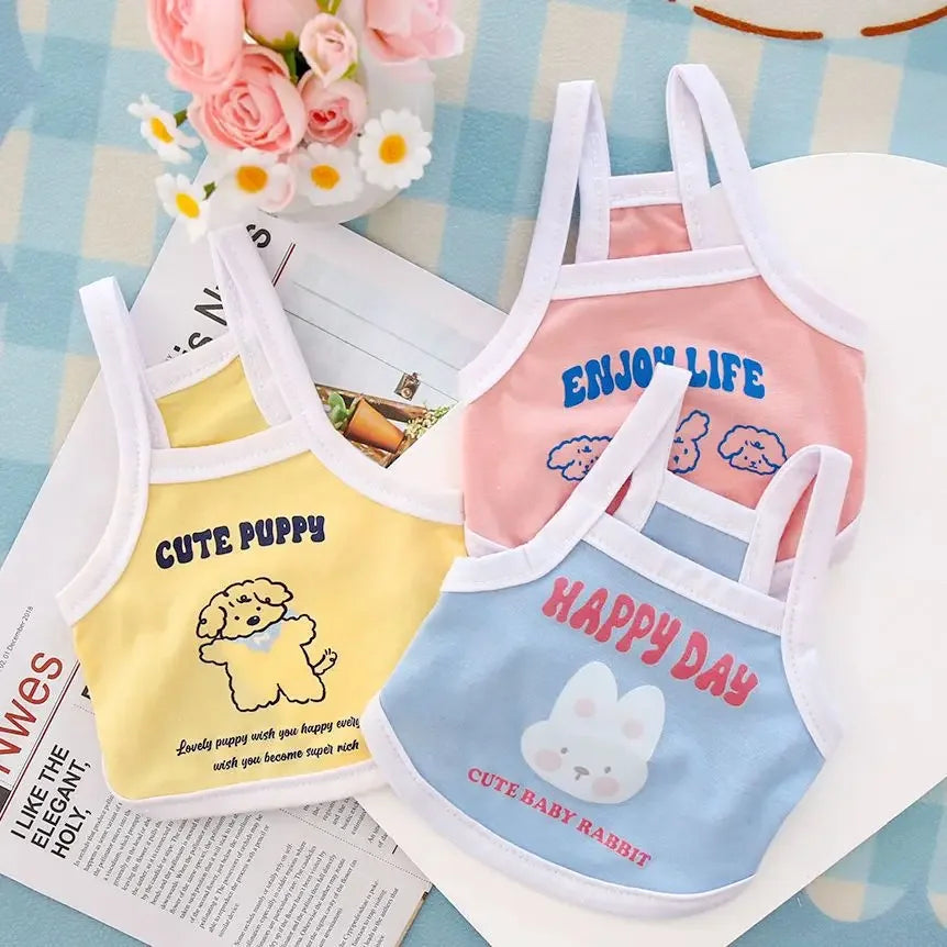 Zhejiang Spring Summer Dog And Cat Clothing Camisole Vest