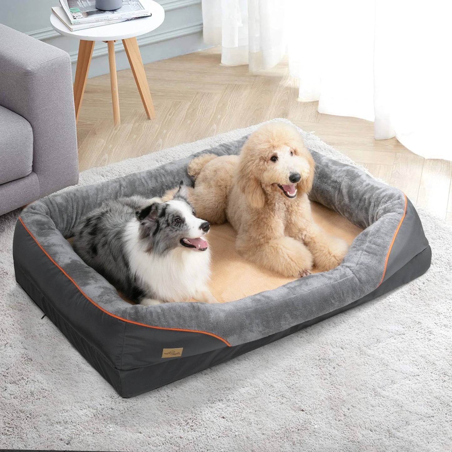BINGOPAW Anti Allergy Dog Bed With Removable Washable Fleece Cover