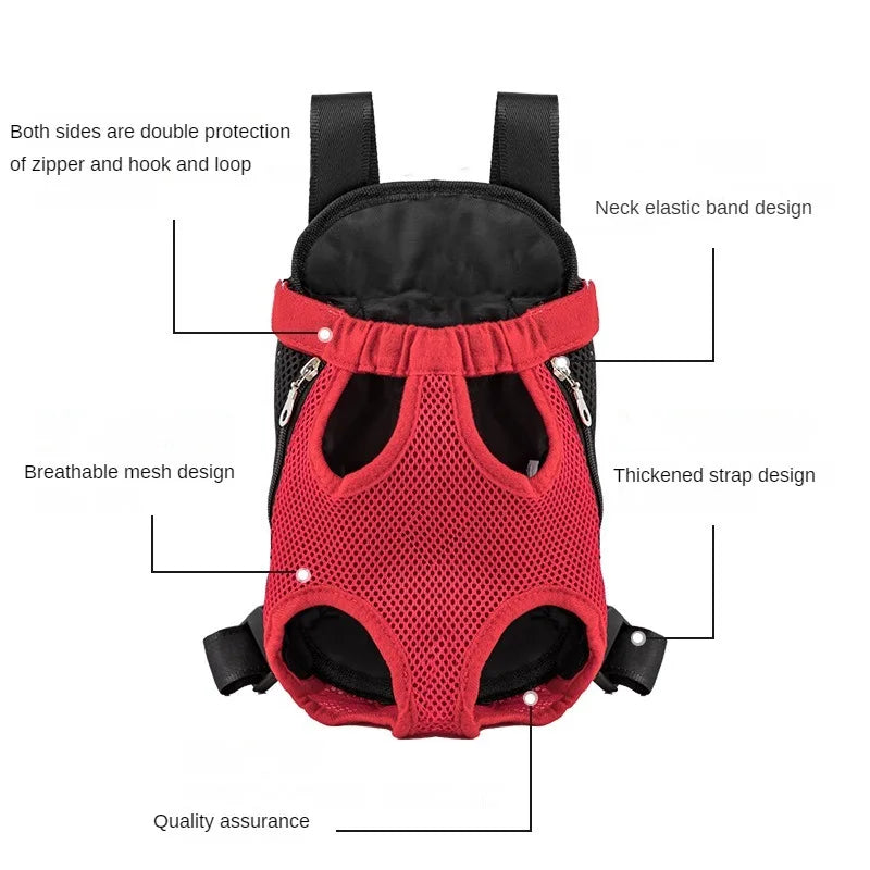 Double Shoulder Pet Carrier Backpack for Small Dogs and Cats