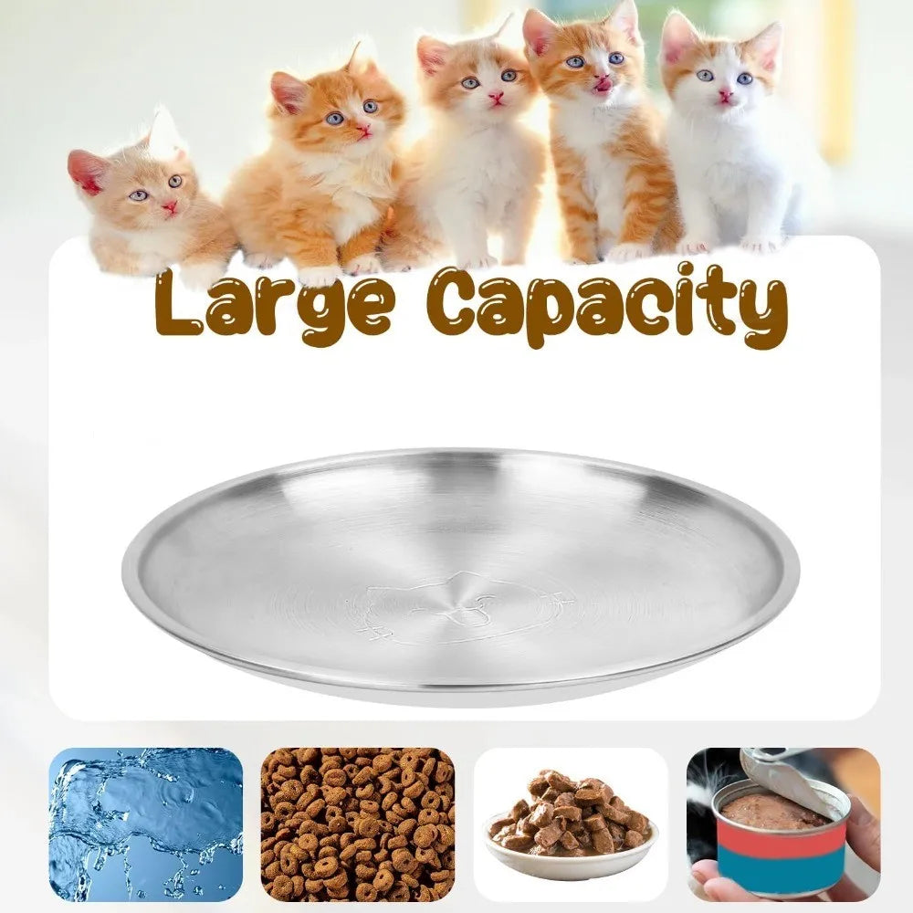 Whisker Friendly Stainless Steel Cat Bowls with Non Slip Base