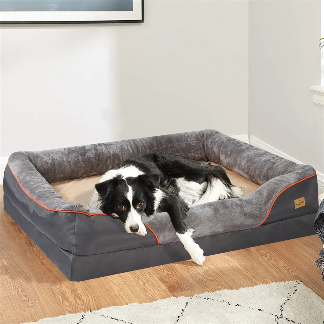 BORWART Orthopedic Memory Foam Dog Sofa Bed Waterproof Removable Cover