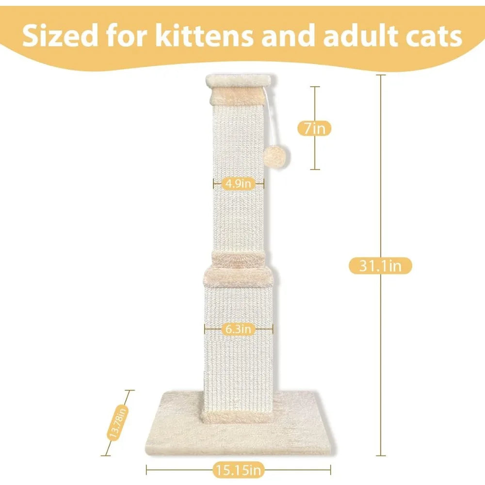 AGYM Cat Scratching Post For Large And Indoor Cats Durable