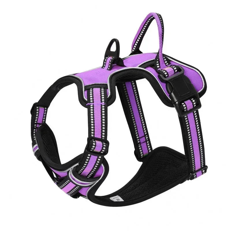 Reflective Nylon Dog Harness Vest No Pull Adjustable