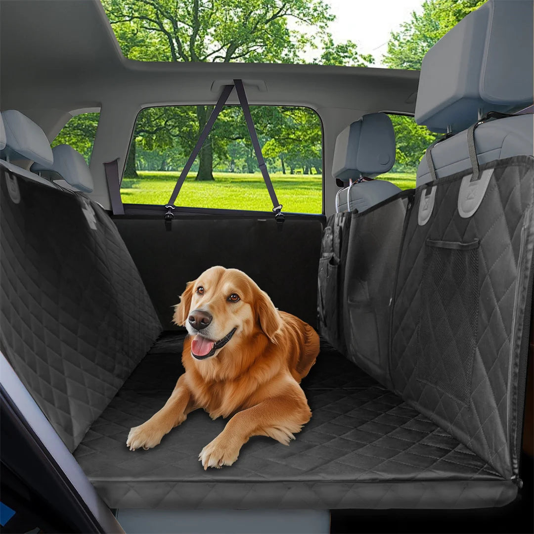 BINGOPAW Waterproof Dog Car Seat Cover With Back Seat Extender And Hammock