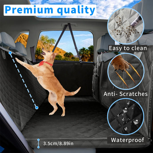 BINGOPAW Waterproof Dog Car Seat Cover With Back Seat Extender And Hammock