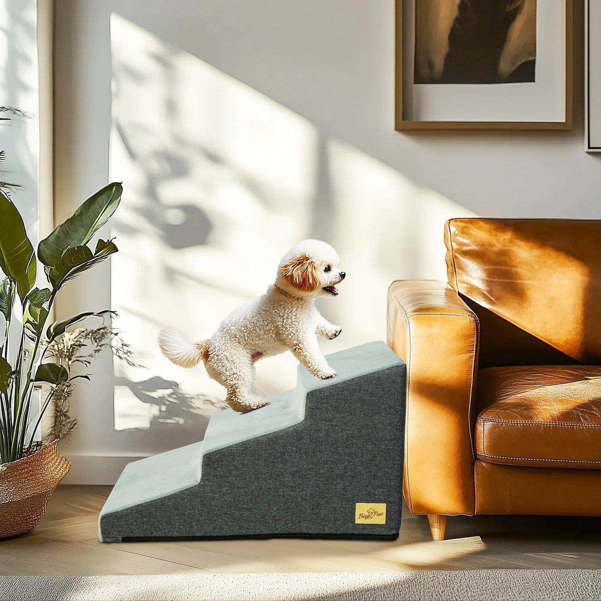 Foam Dog Stairs for Beds and Sofas With Non-Slip Surface
