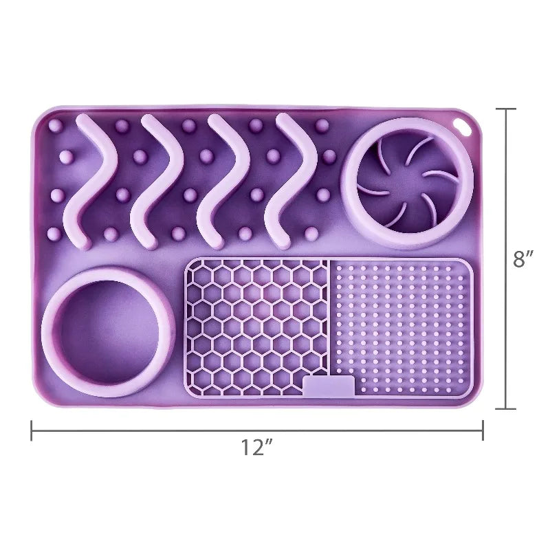 Silicone Slow Feeder Compartment Pet Mat for Engaging Mealtimes