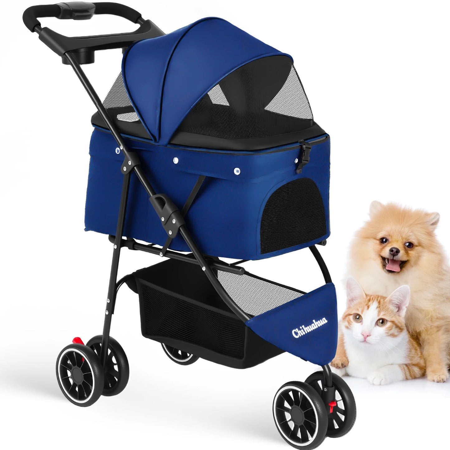 CHIHUAHUA Portable Foldable Pet Stroller for Small Dogs and Cats
