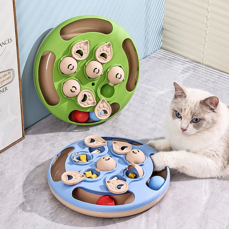 Interactive Dog Puzzle Toy Treat Dispenser Slow Feeder Bowl