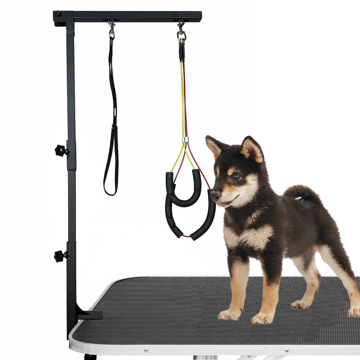 Adjustable Dog Grooming Arm With Clamp And Two Restraint Loops