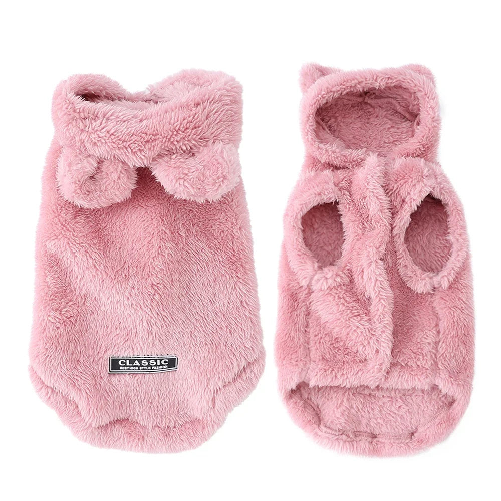 Soft Fleece Pet Hoodie Coat For Dogs And Cats