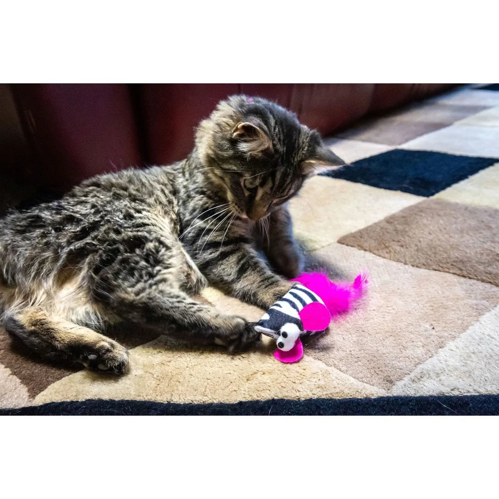 XMSJCN Feather Mice Cat Toy Nocturnal Lightweight Play